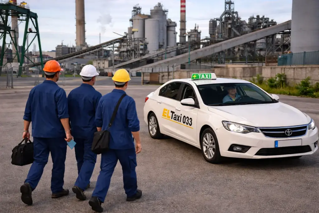 Trabajadores y taxi frente a complento industrial