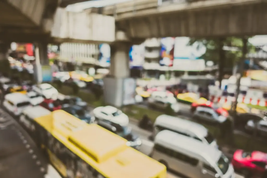 city with traffic jam