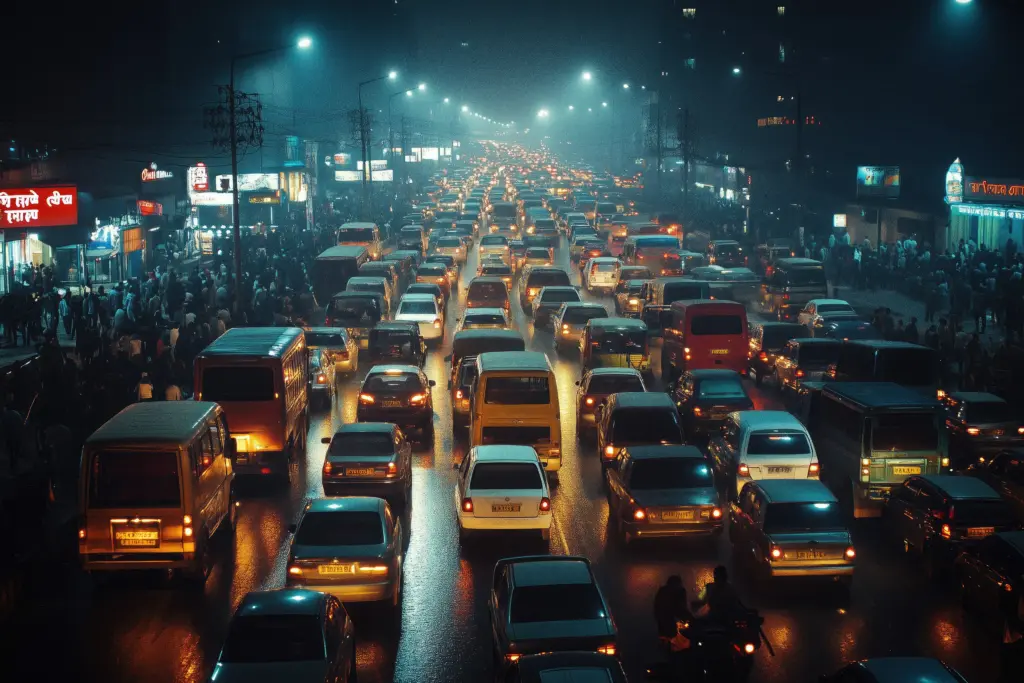 indian city buildings scene