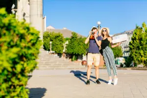 pareja de turismo