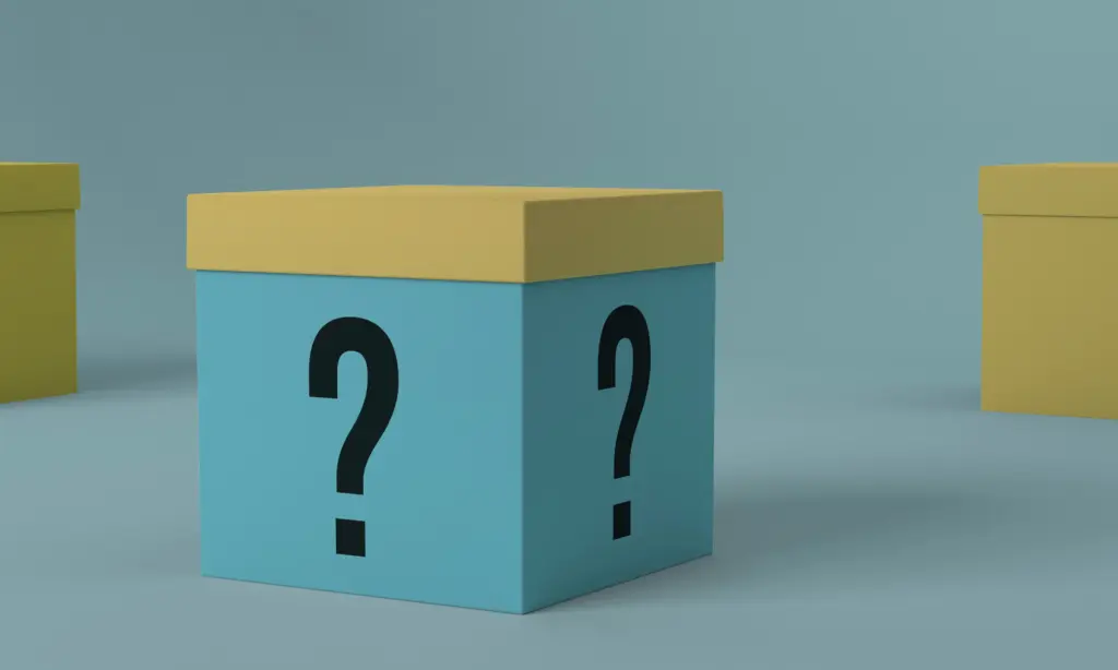 collage de caja misteriosa