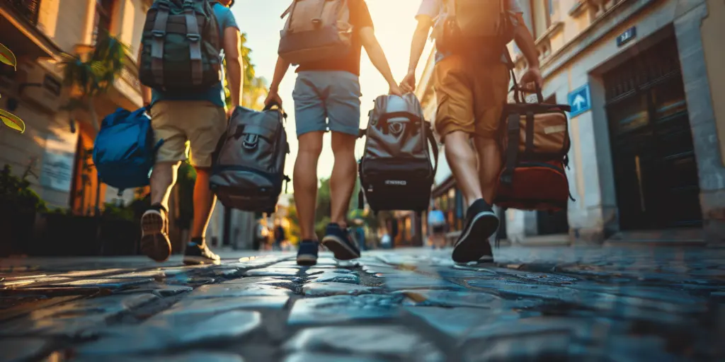 tourist carrying baggage