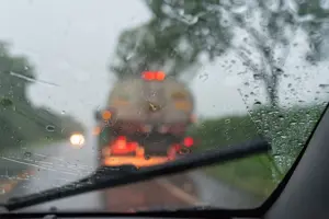 rainy day car window
